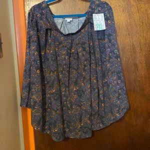 Lularoe Madison 2X Skirt NWT Black/Multi Soft